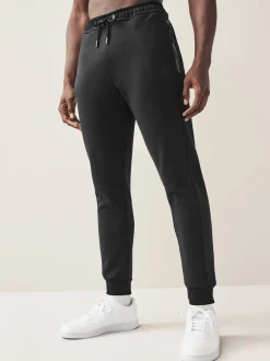 Black Athleisure Cuffed Joggers