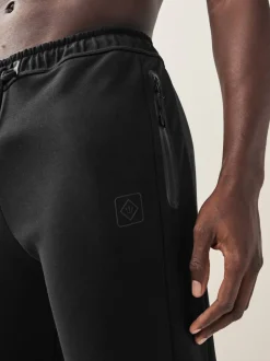 Black Athleisure Cuffed Joggers
