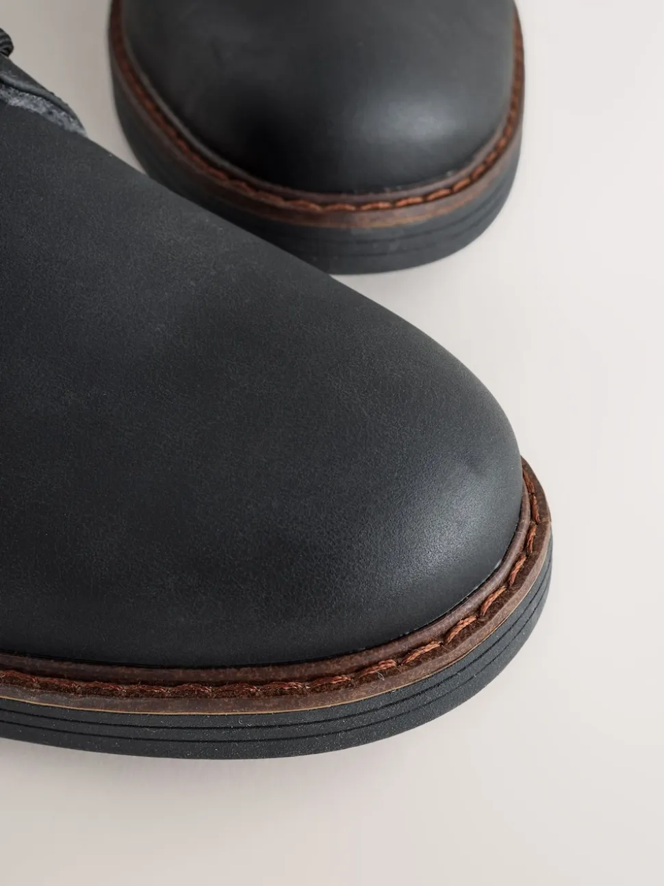 Black Borg Lined Cord Trim Boots