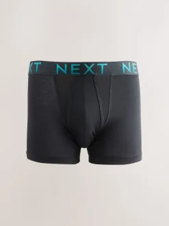 Black Bright Ombre Text Waistband 10 pack Cotton Rich Blend Hipsters Boxers