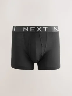 Black Bright Ombre Text Waistband 10 pack Cotton Rich Blend Hipsters Boxers