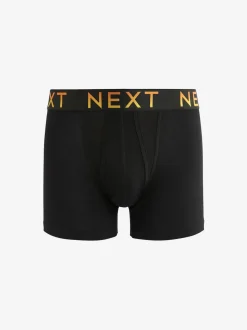 Black Bright Ombre Text Waistbands A-Front Boxers 10 Pack