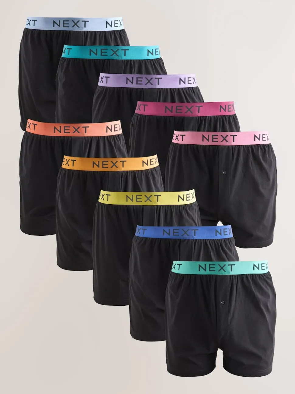 Black Bright Waistband Loose Boxers