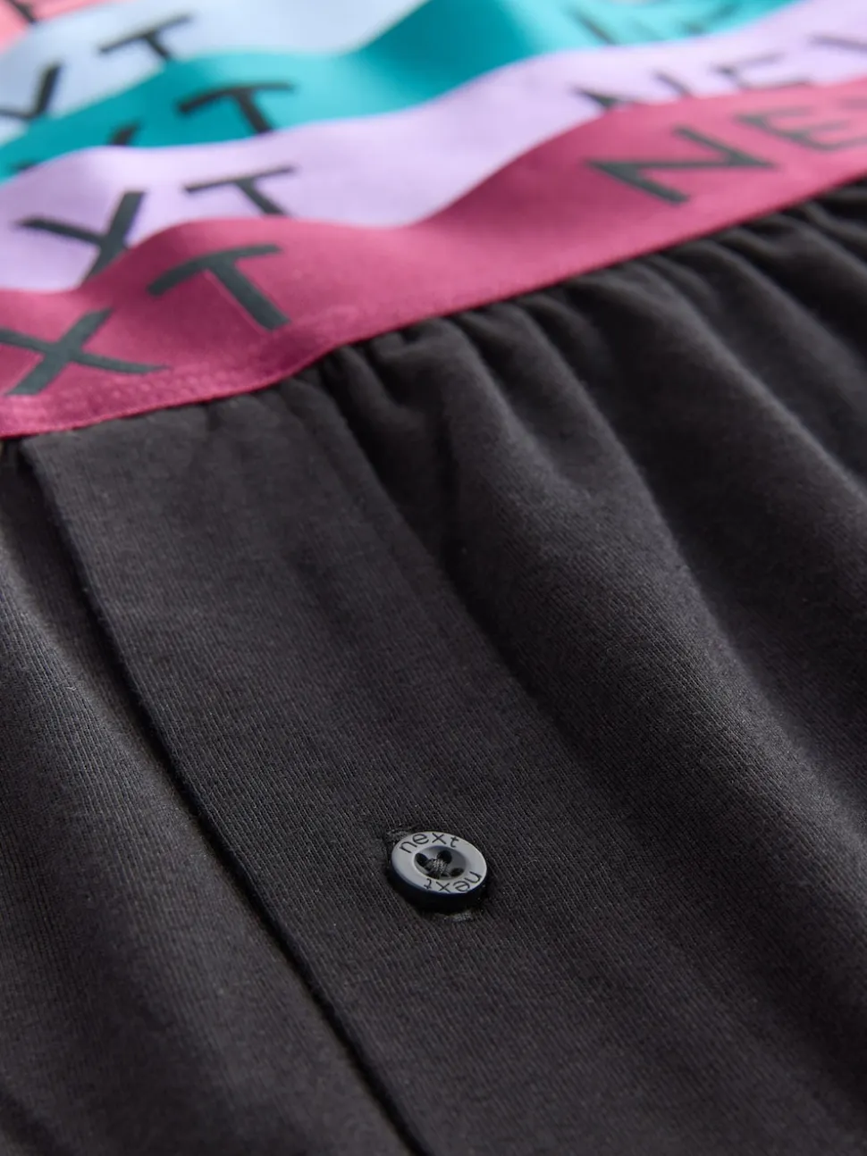 Black Bright Waistband Loose Boxers