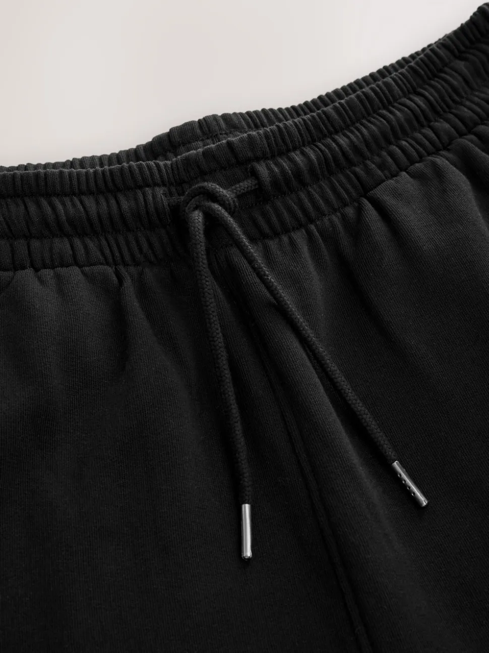 Black Brushback Heavyweight Open Joggers