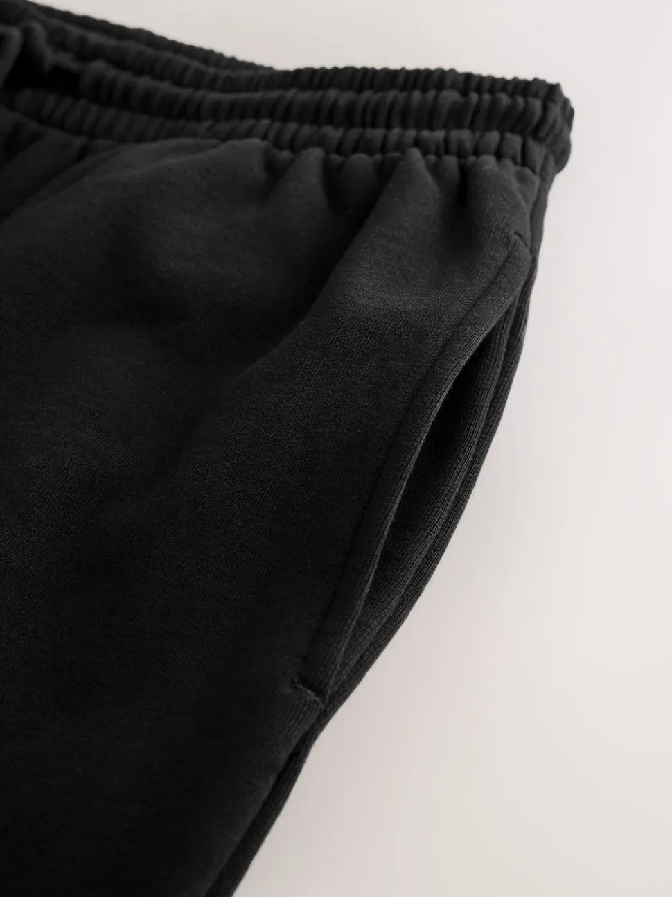 Black Brushback Heavyweight Open Joggers