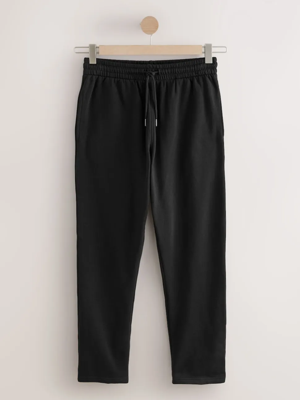Black Brushback Heavyweight Open Joggers