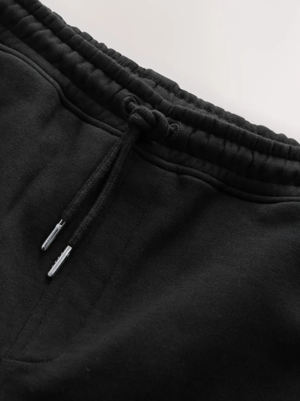 Black Brushed Jersey Zip Pocket Shorts