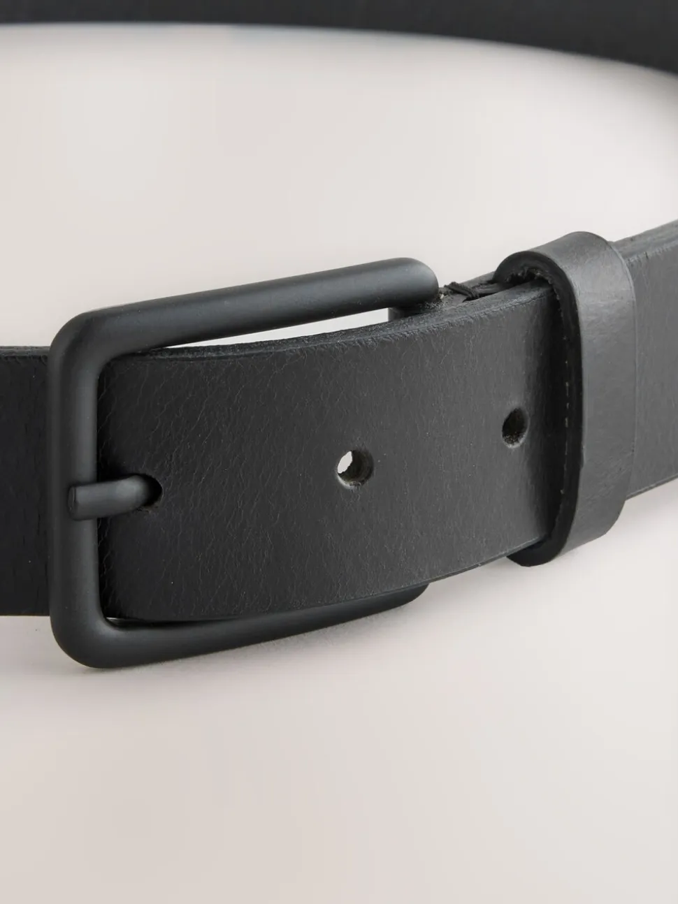 Black Casual Leather Belt