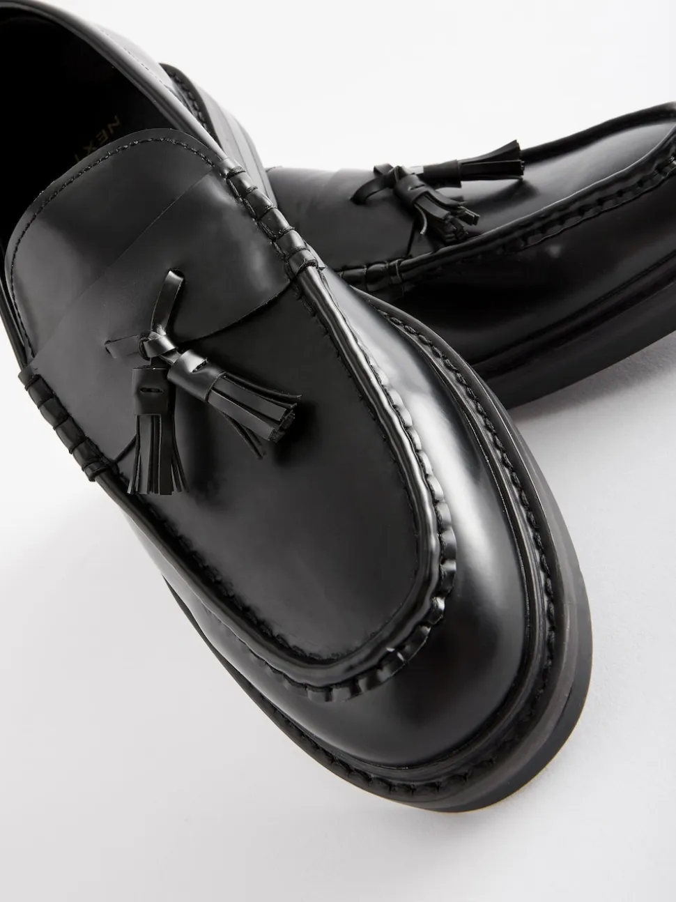 Black Chunky Tassel Loafers