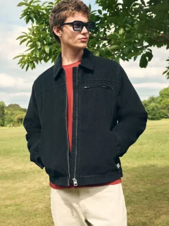 Black Corduroy Borg Lined Jacket
