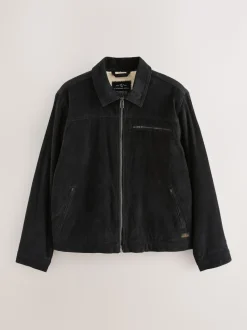 Black Corduroy Borg Lined Jacket