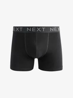 Black Cotton Rich Trunk Boxers 10 Pack