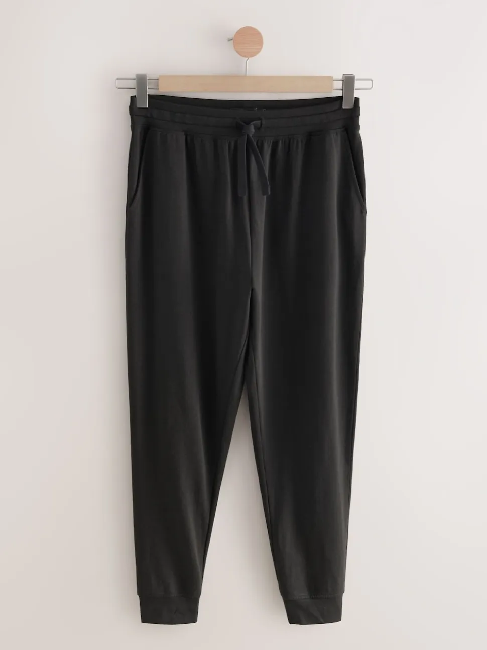 Black Cuffed Loopback Soft Touch Cuffed Joggers