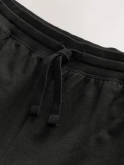 Black Cuffed Loopback Soft Touch Cuffed Joggers