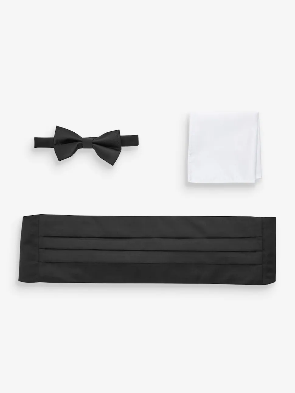 Black Cummerbund And Bow Tie Set