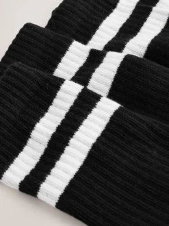 Black Cushioned Sole Sports Socks