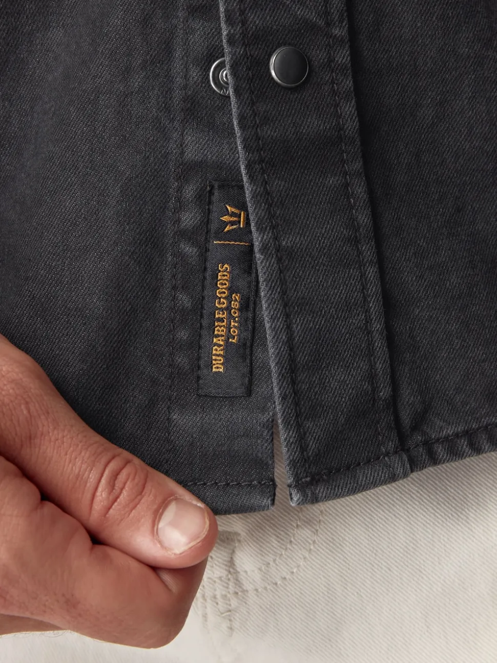 Black Denim Western 100% Cotton Long Sleeve Shirt