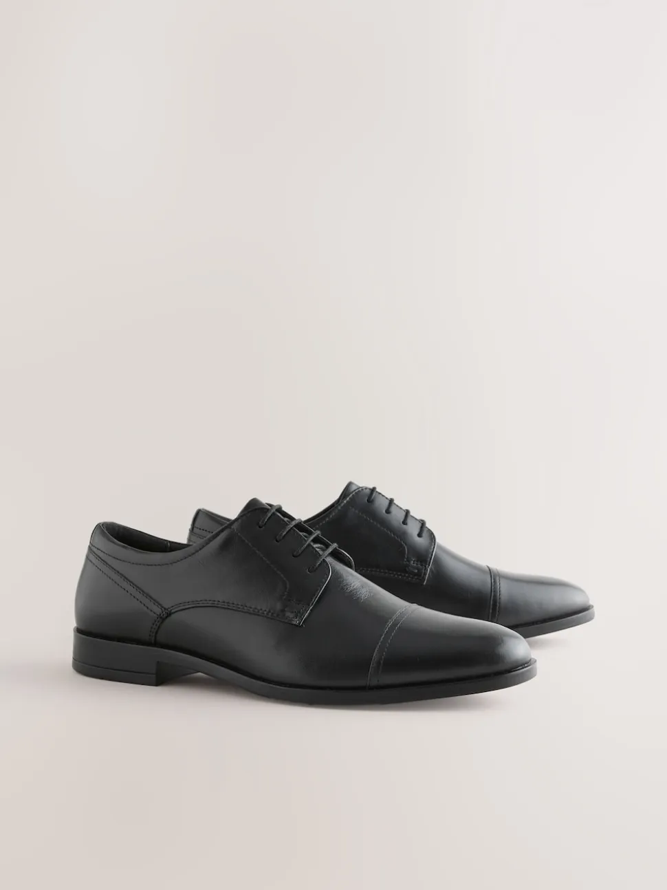 Black Derby Toe Cap Shoes