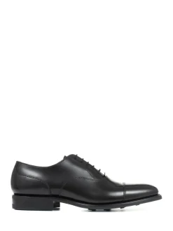 Black Design Loake by Comanche Wide Fit Goodyear Welted Leather Oxford Shoes