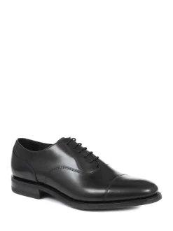 Black Design Loake by Comanche Wide Fit Goodyear Welted Leather Oxford Shoes