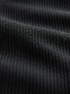 Black Diagonal Texture Jersey Shacket