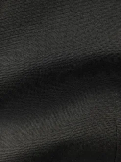 Black Double Breasted Tailored Two Button Suit Jacket