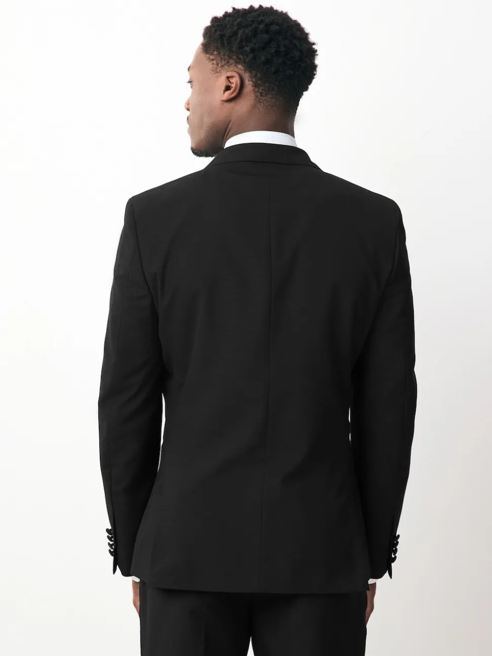 Black Double Breasted Tuxedo Suit Jacket