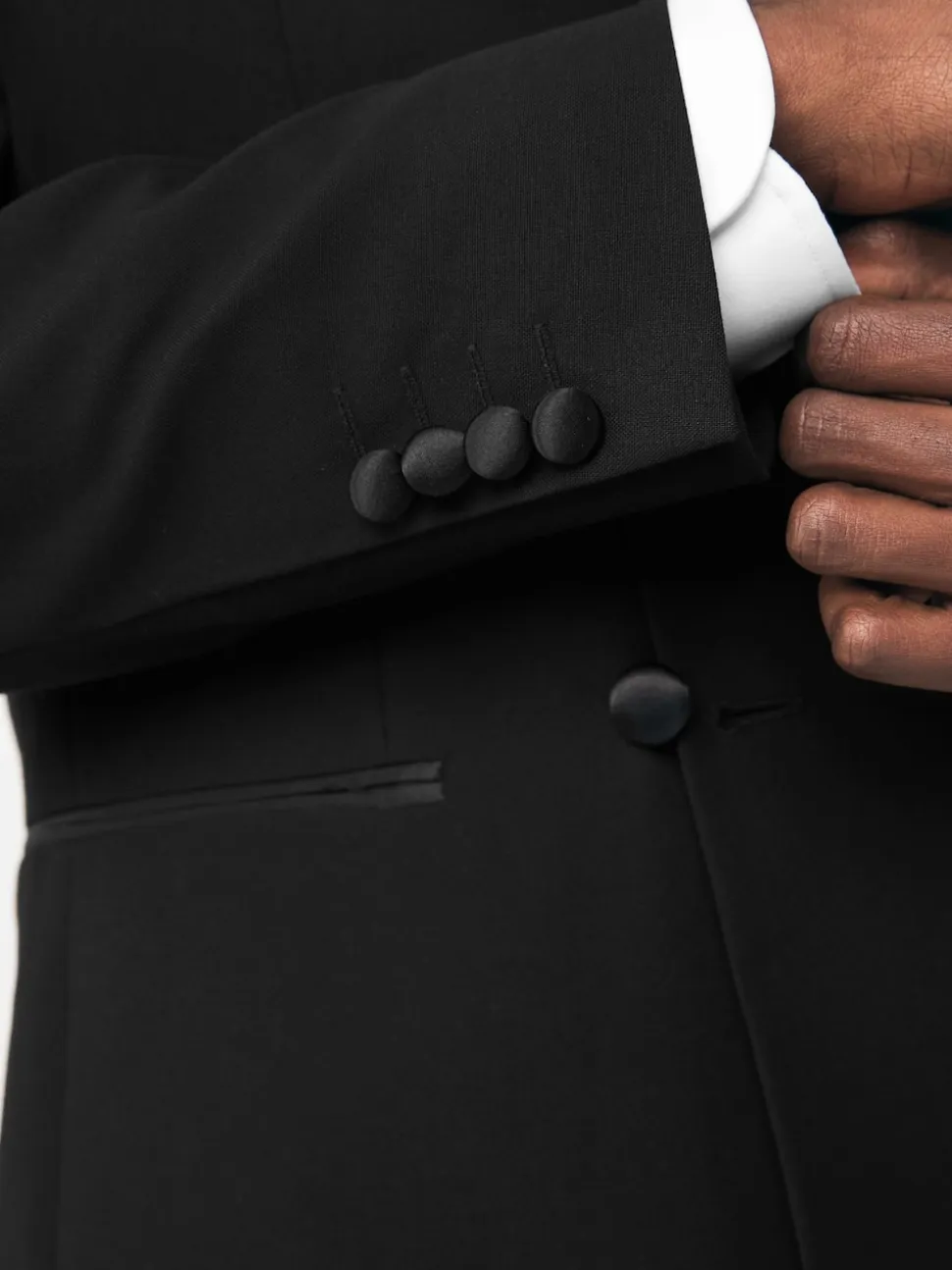 Black Double Breasted Tuxedo Suit Jacket