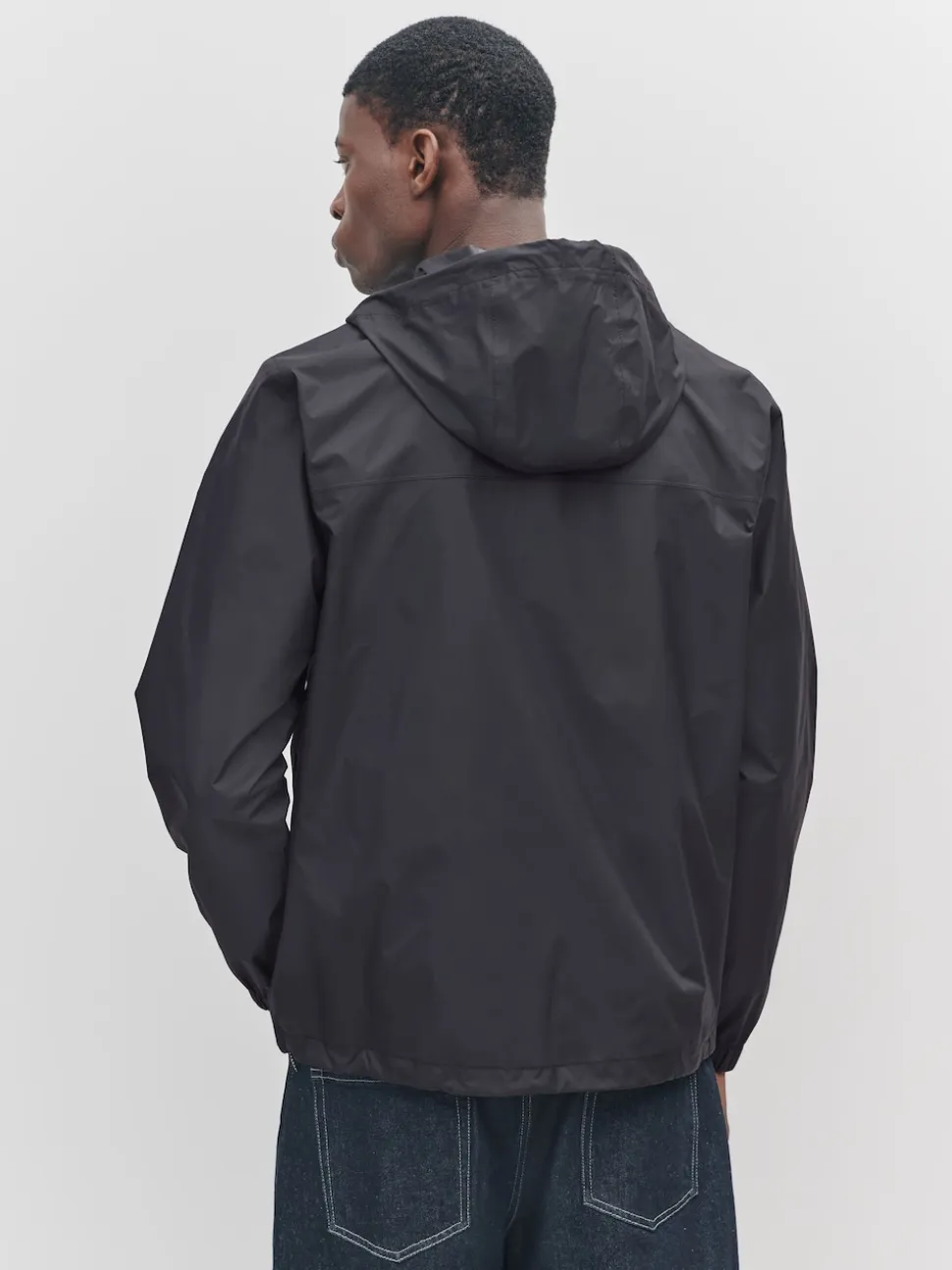 Black DryTech Lightweight Waterproof Packable Jacket