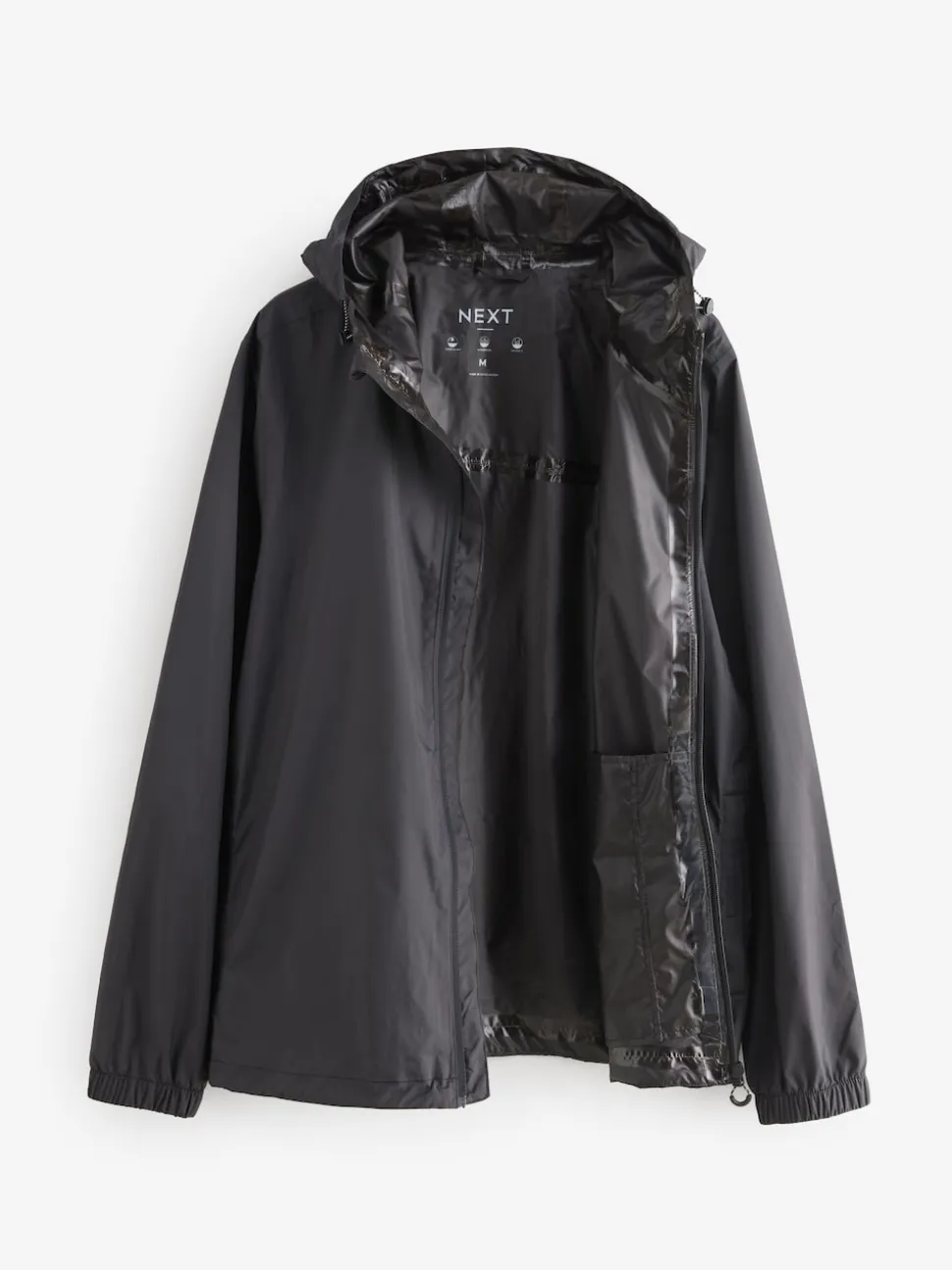Black DryTech Lightweight Waterproof Packable Jacket