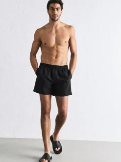 Black Essential 4 Inch Swim Shorts