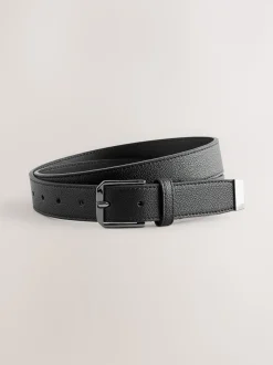 Black Faux Leather Belt