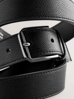 Black Faux Leather Belt