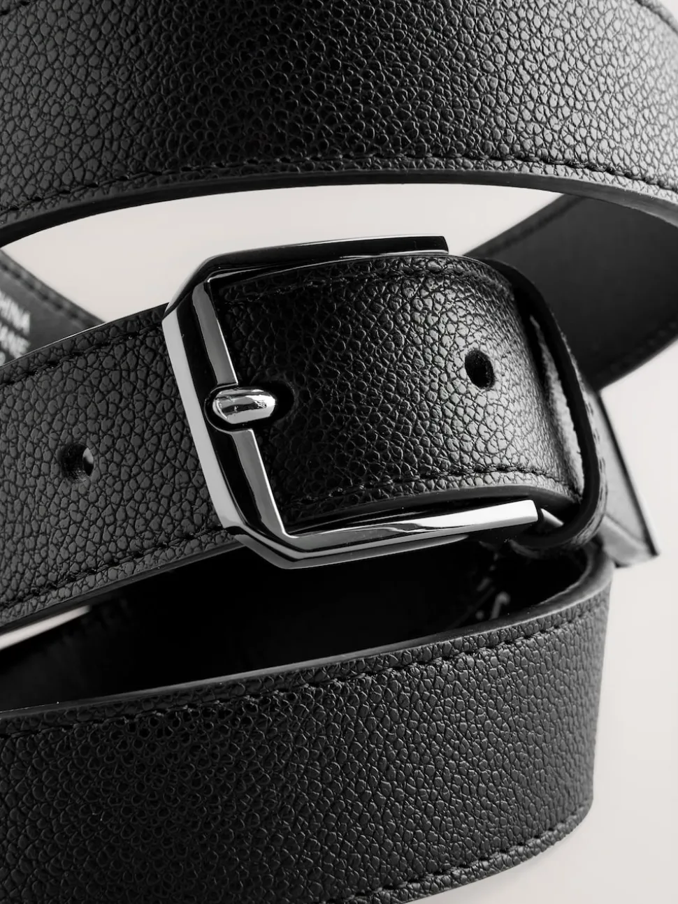 Black Faux Leather Belt