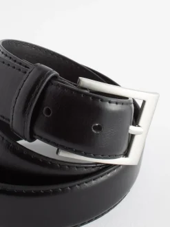 Black Faux Leather Belt