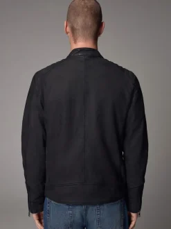 Black Faux Leather Biker Jacket