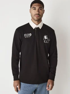 Black Felix Cat Rugby Shirt