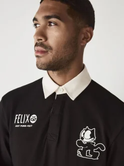 Black Felix Cat Rugby Shirt