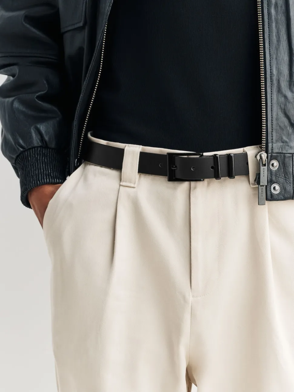 Black Formal Leather Belt