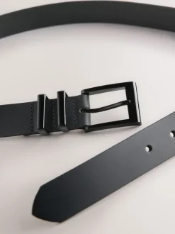 Black Formal Leather Belt