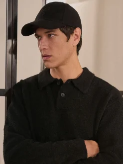 Black High Build Embroidery Cap