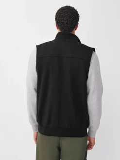 Black Hybrid Full Zip Gilet