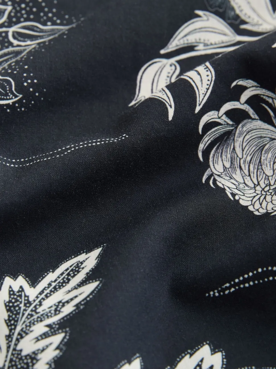 Black Japanese Style Print Short Sleeve Shirt