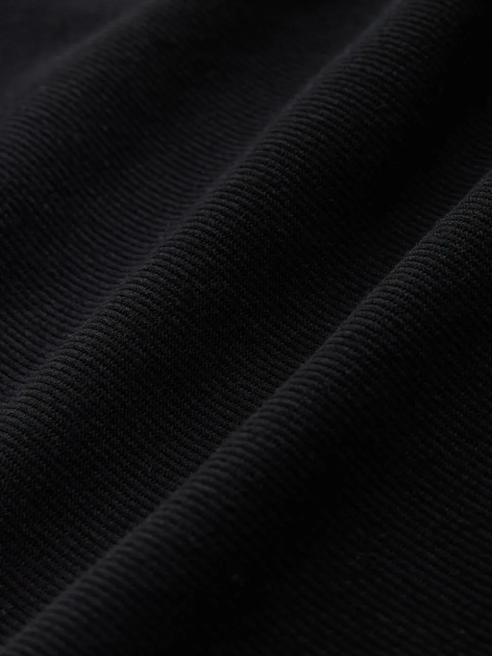Black Jersey Twill Popper Shacket