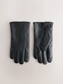 Black Leather Gloves