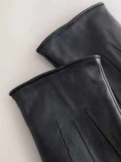 Black Leather Gloves