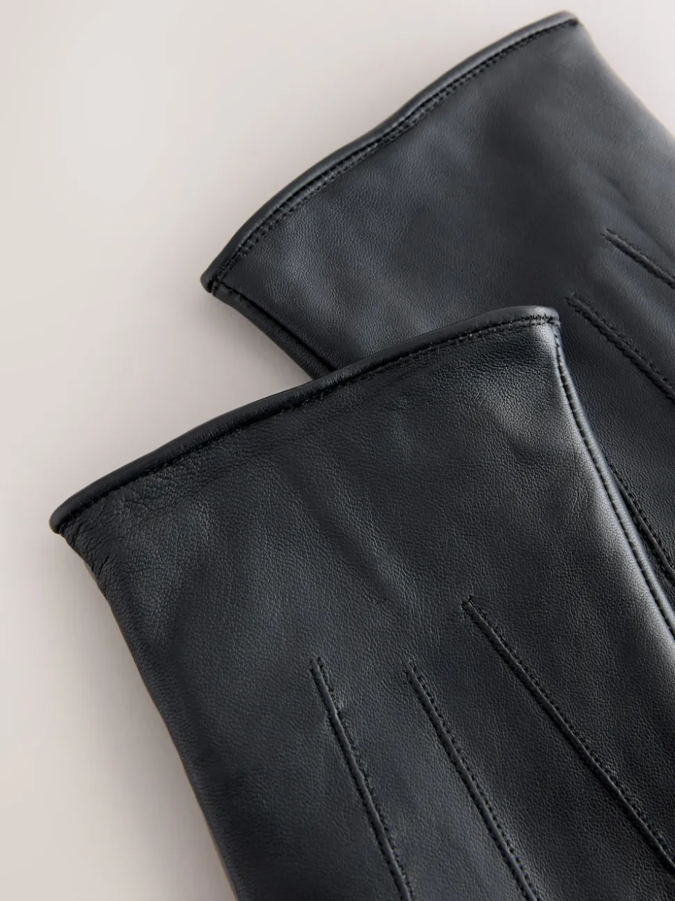 Black Leather Gloves
