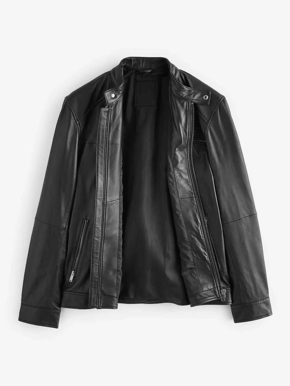 Black Leather Signature Racer Jacket