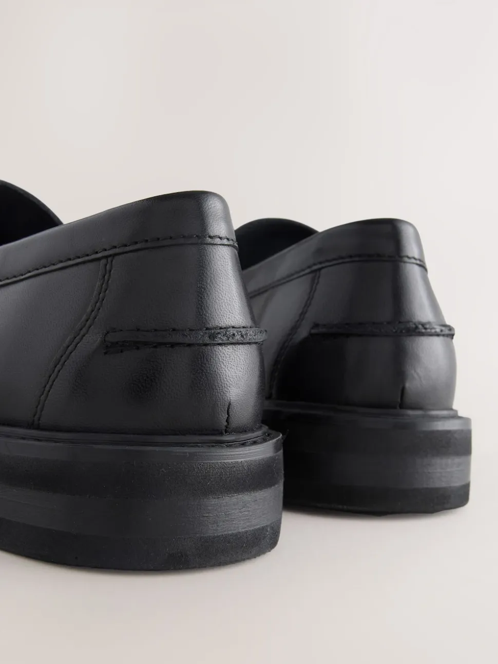 Black Leather Tassel Loafers